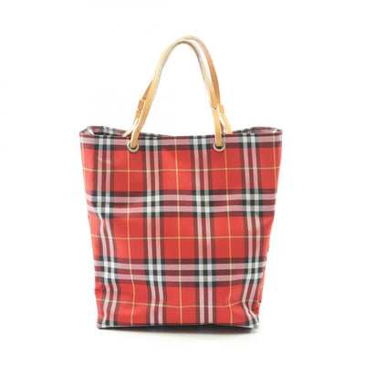 Burberry Nova Check Handbag - Red, Canvas