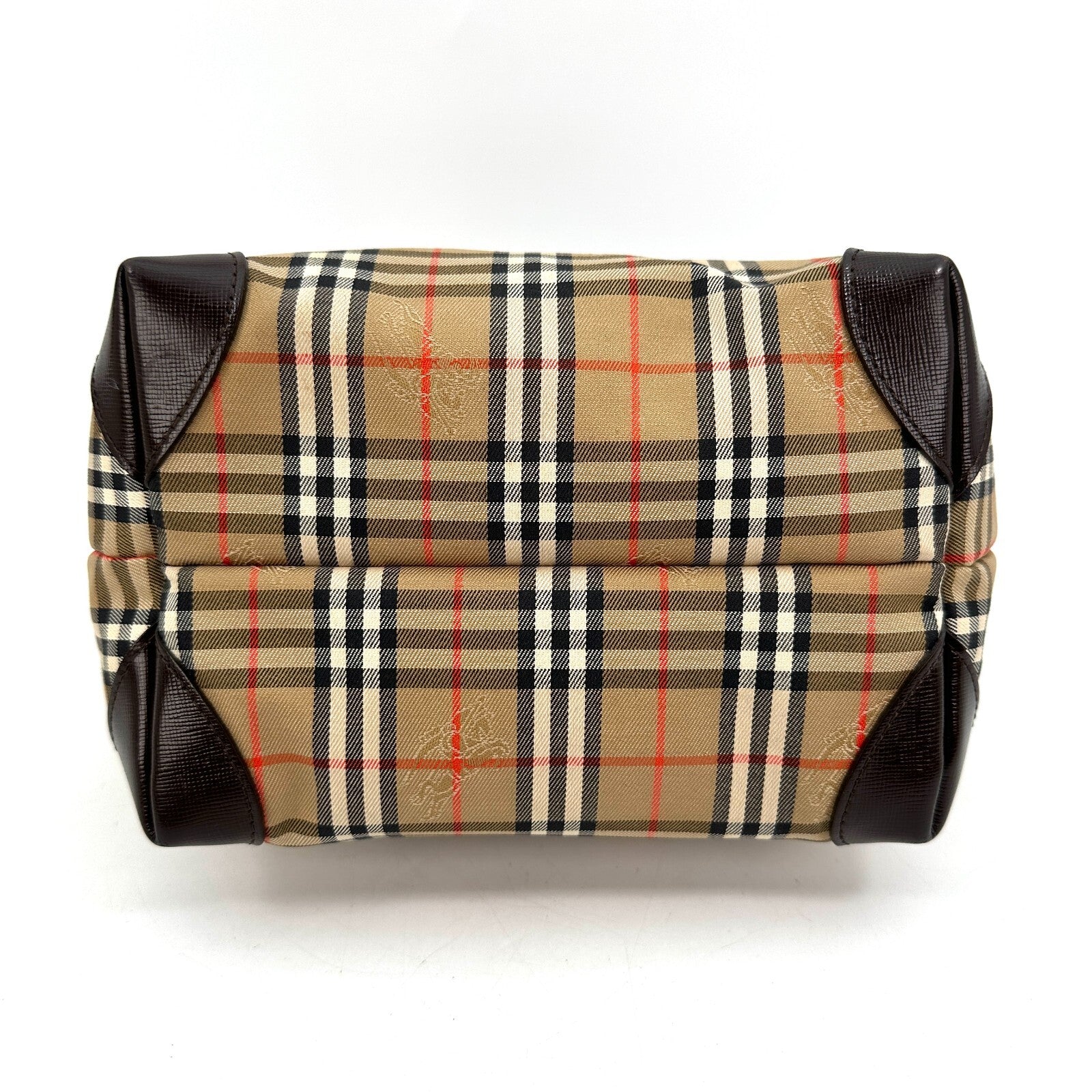 Burberry Nova Check Tote Bag - Brown, Canvas, Leather