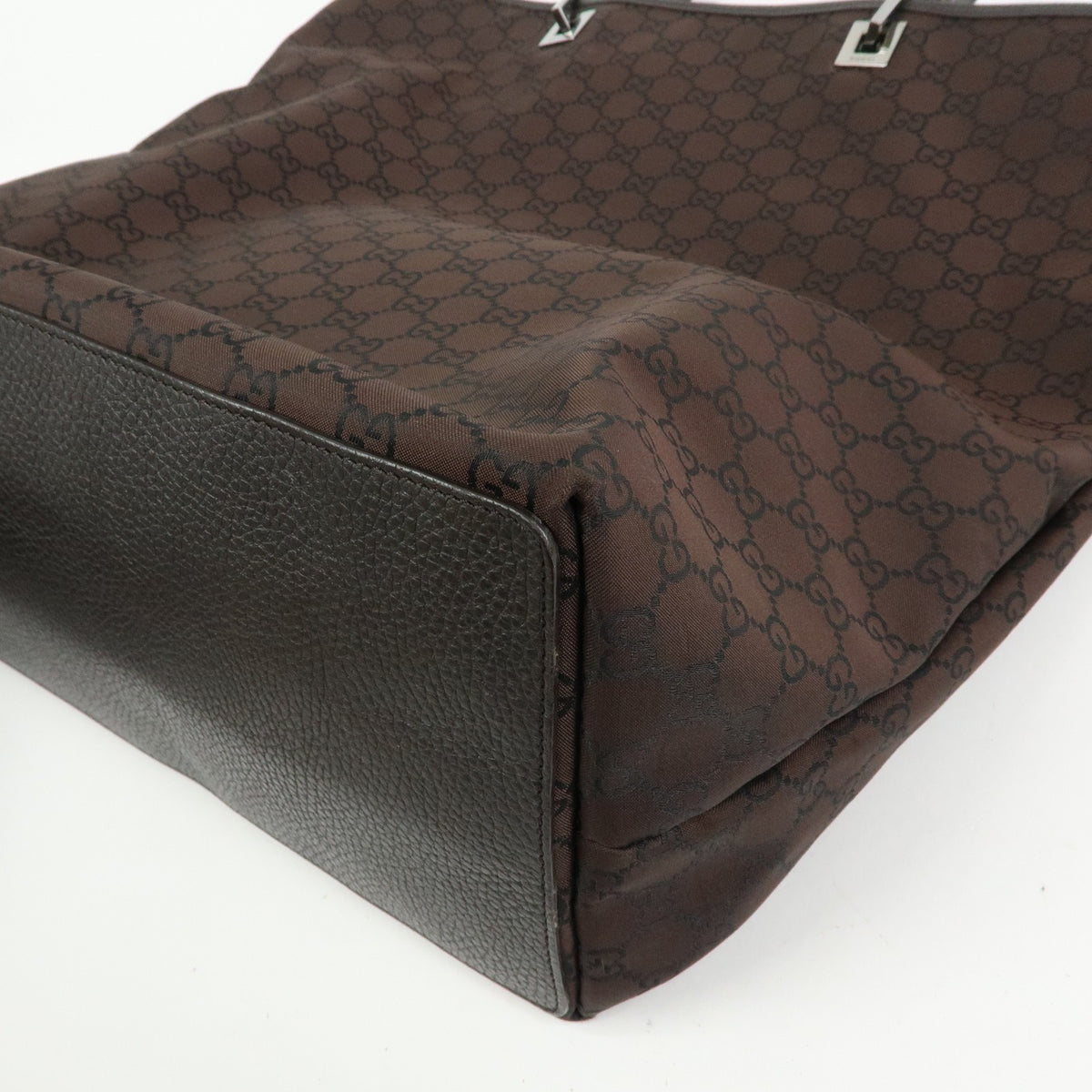 Gucci GG Nylon Leather Tote Bag - Brown, Nylon Leather