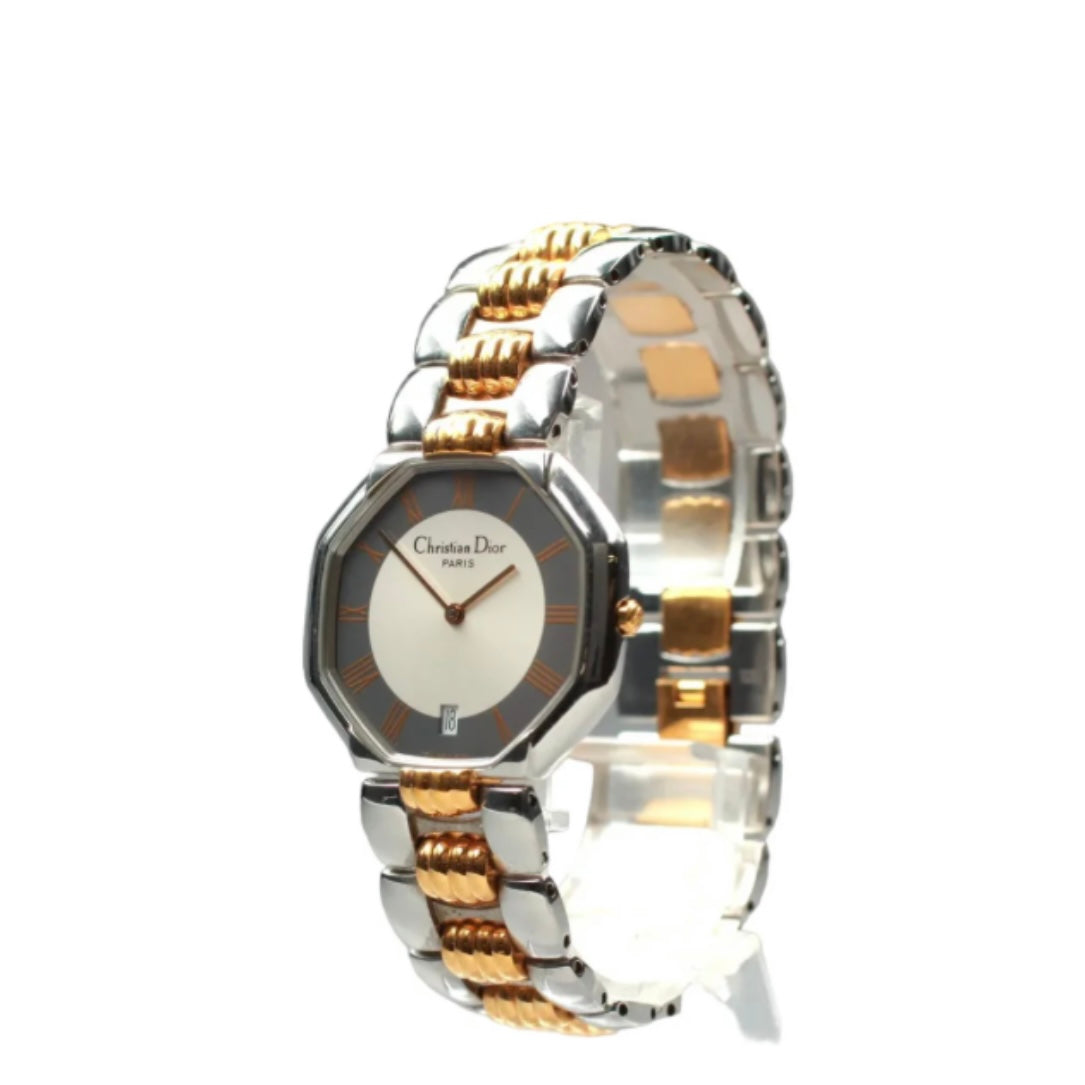 Dior D45-204 Wristwatch - Gray, Gold, Stainless Steel