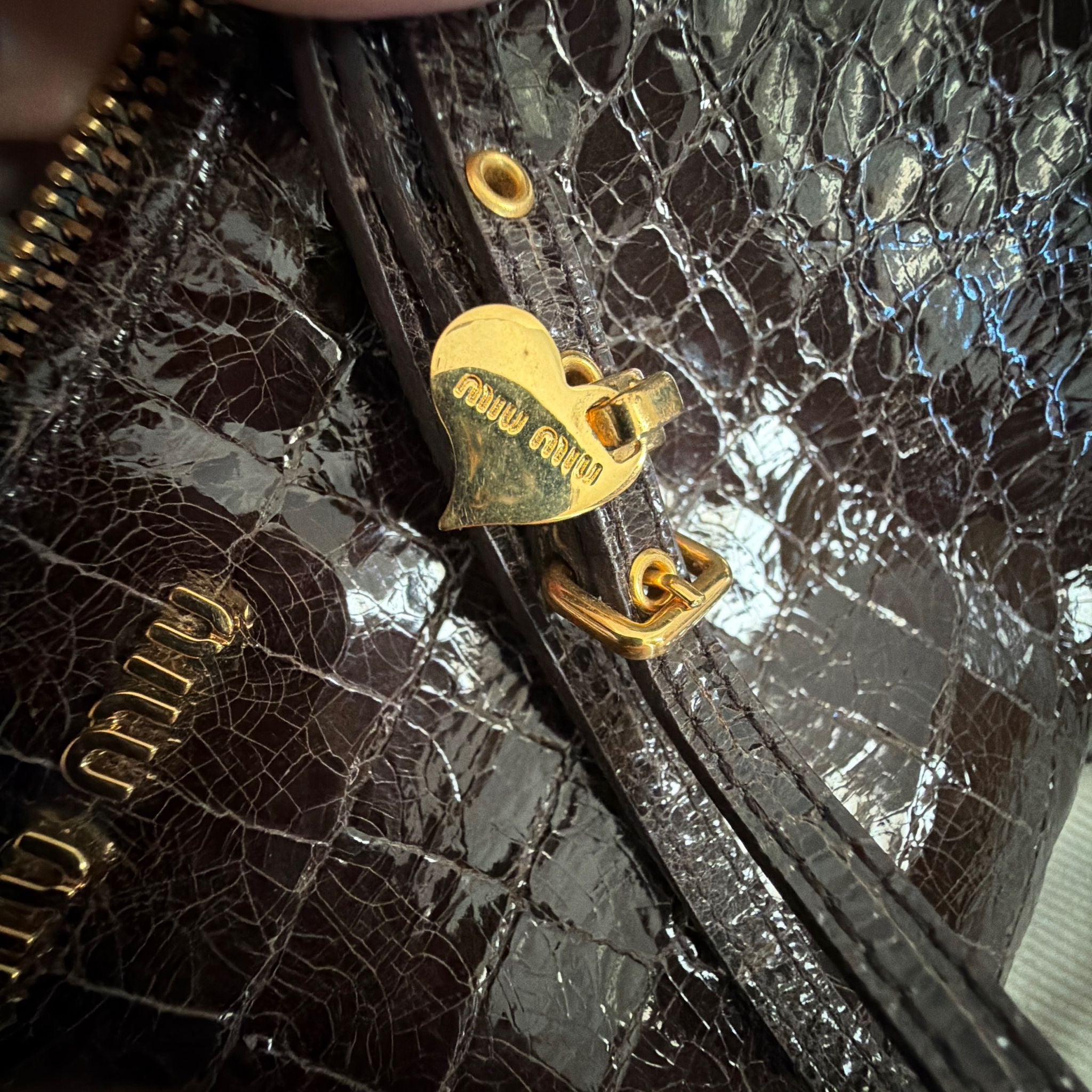 Miu Miu brown clutch bag