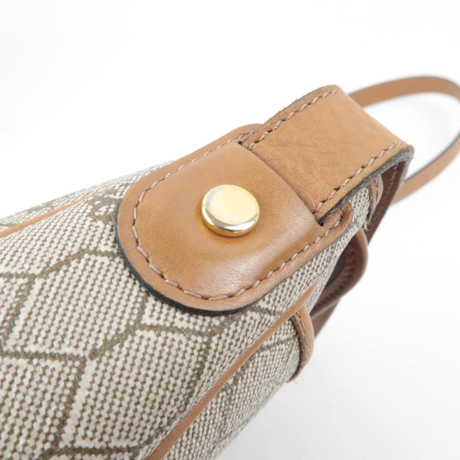 Christian Dior Honeycomb Shoulder Bag - Beige Brown, PVC Leather