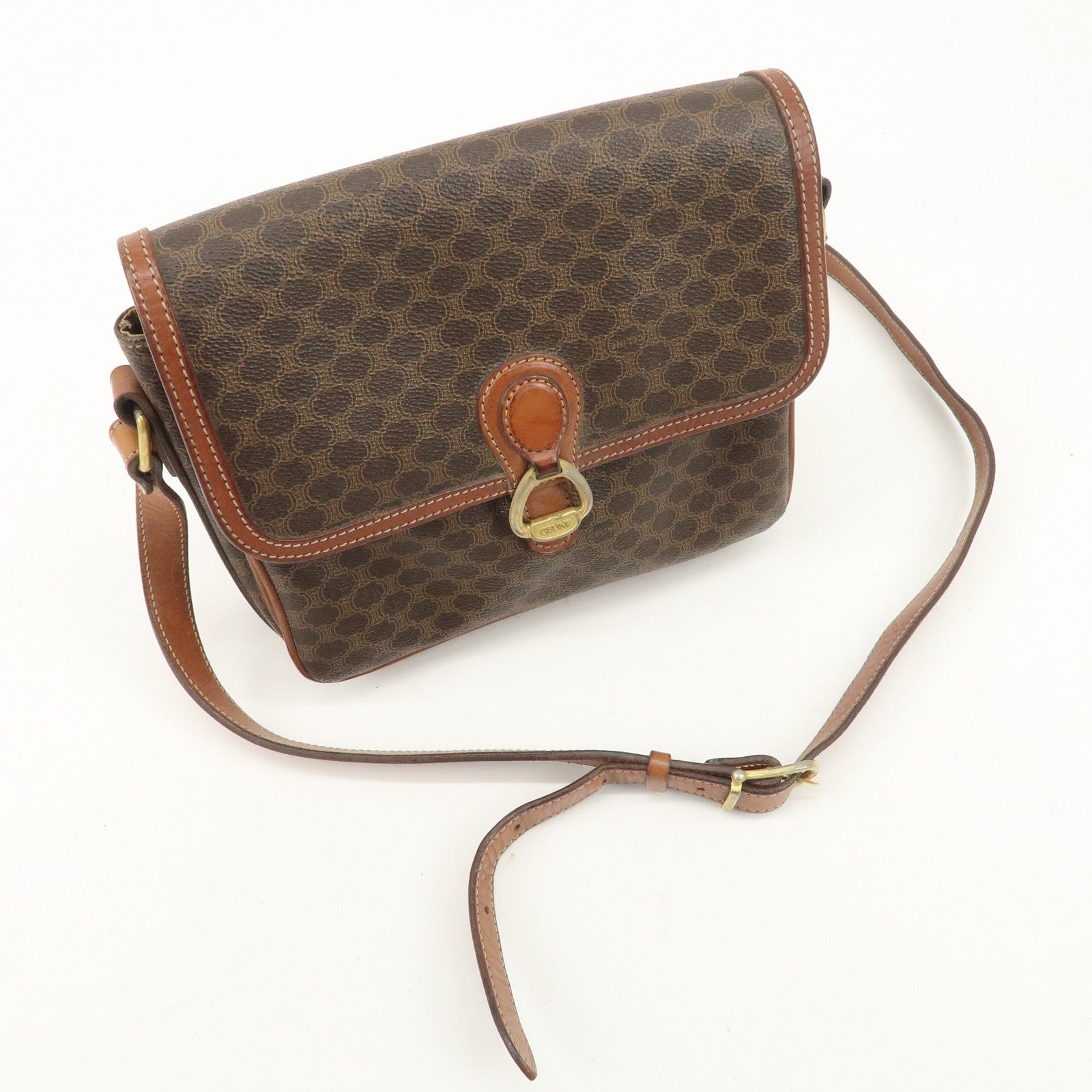 Celine Macadam Shoulder Bag - Brown, PVC