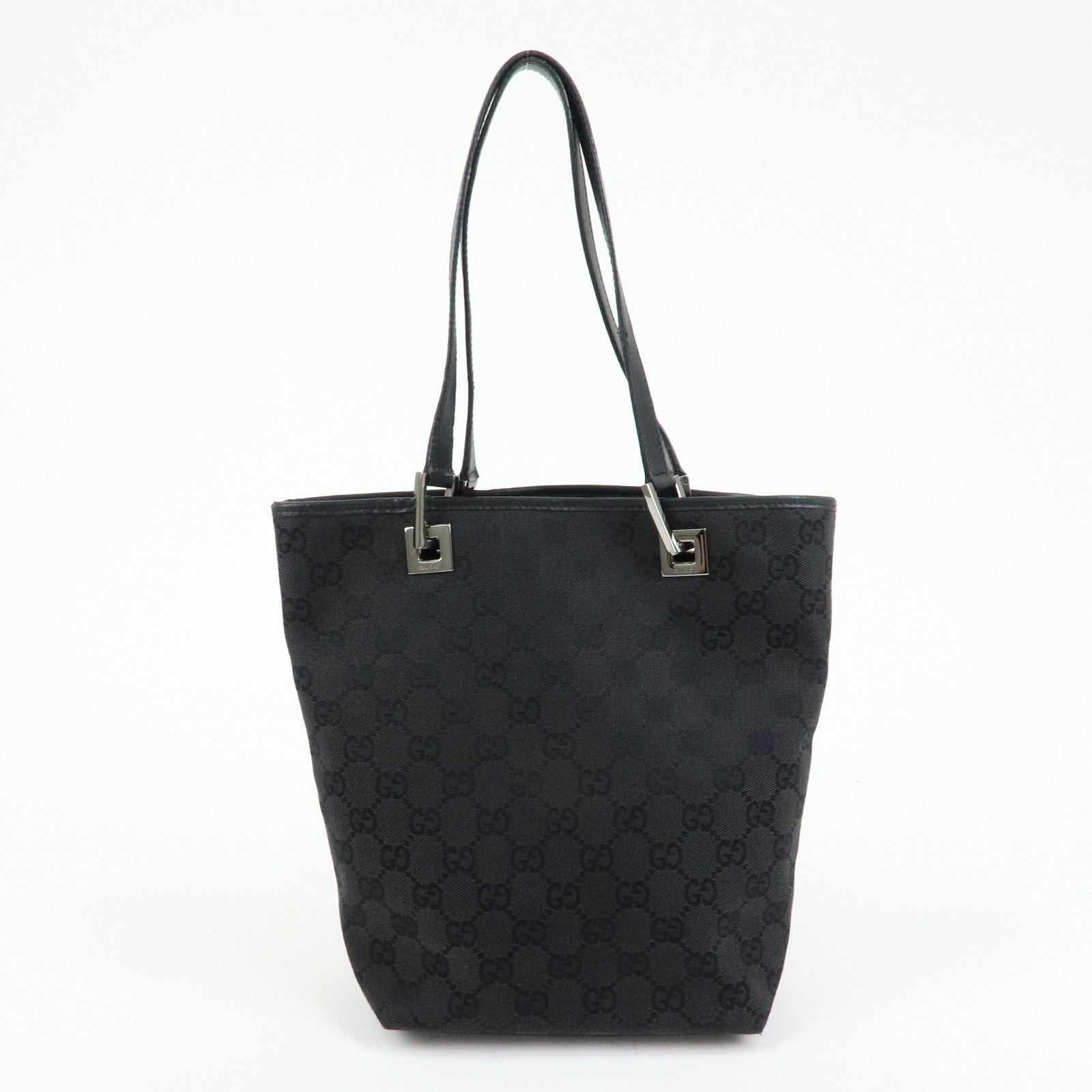 Gucci Tote Bag - Black, GG Canvas, Leather