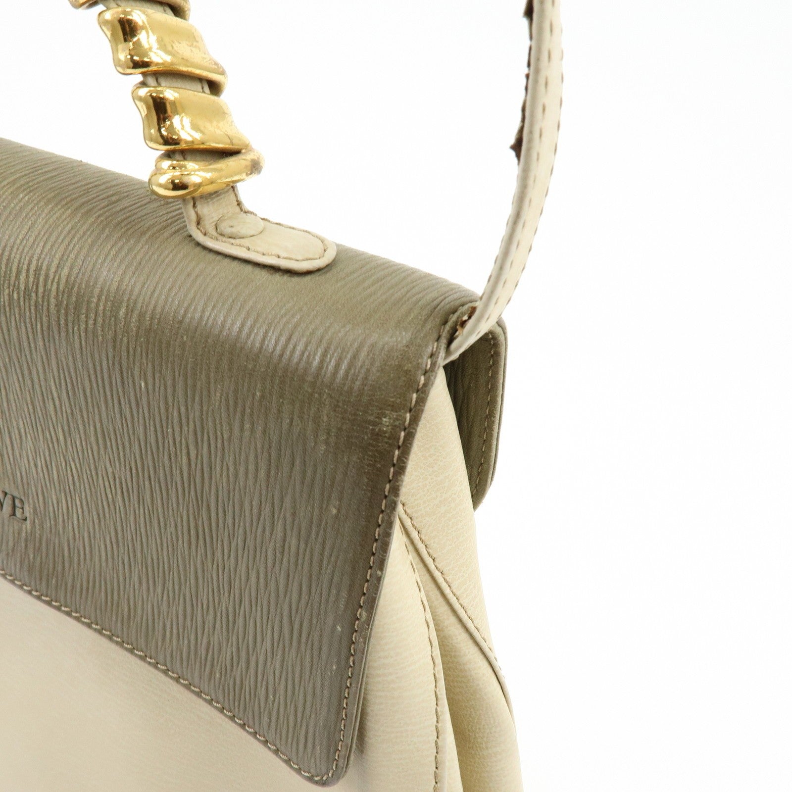 Loewe Velazquez Hand Bag - Ivory, Leather Suede