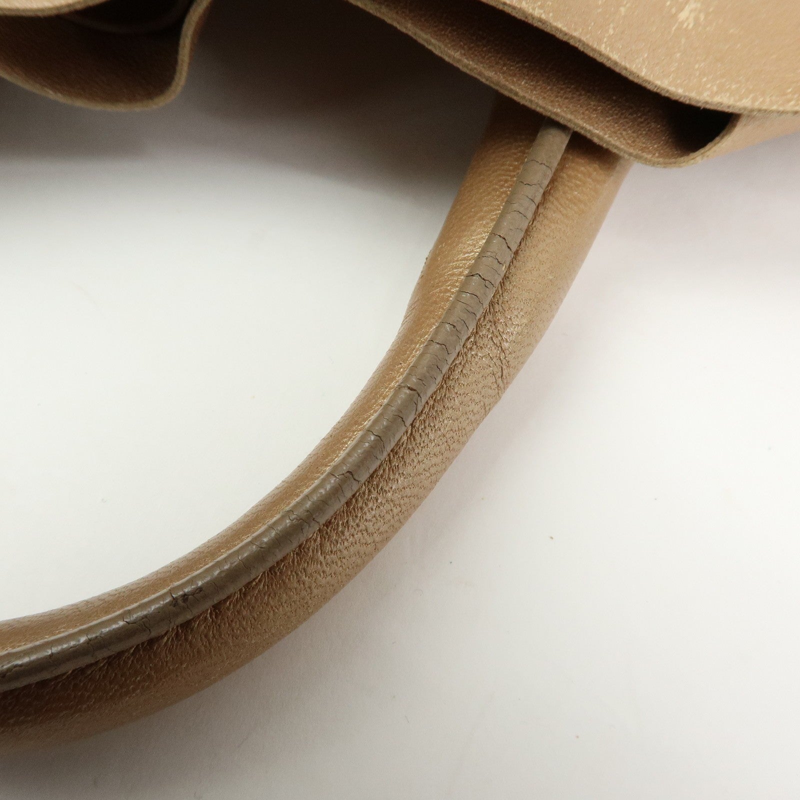 Prada Frilled Leather Tote Bag - Champagne Gold, Leather