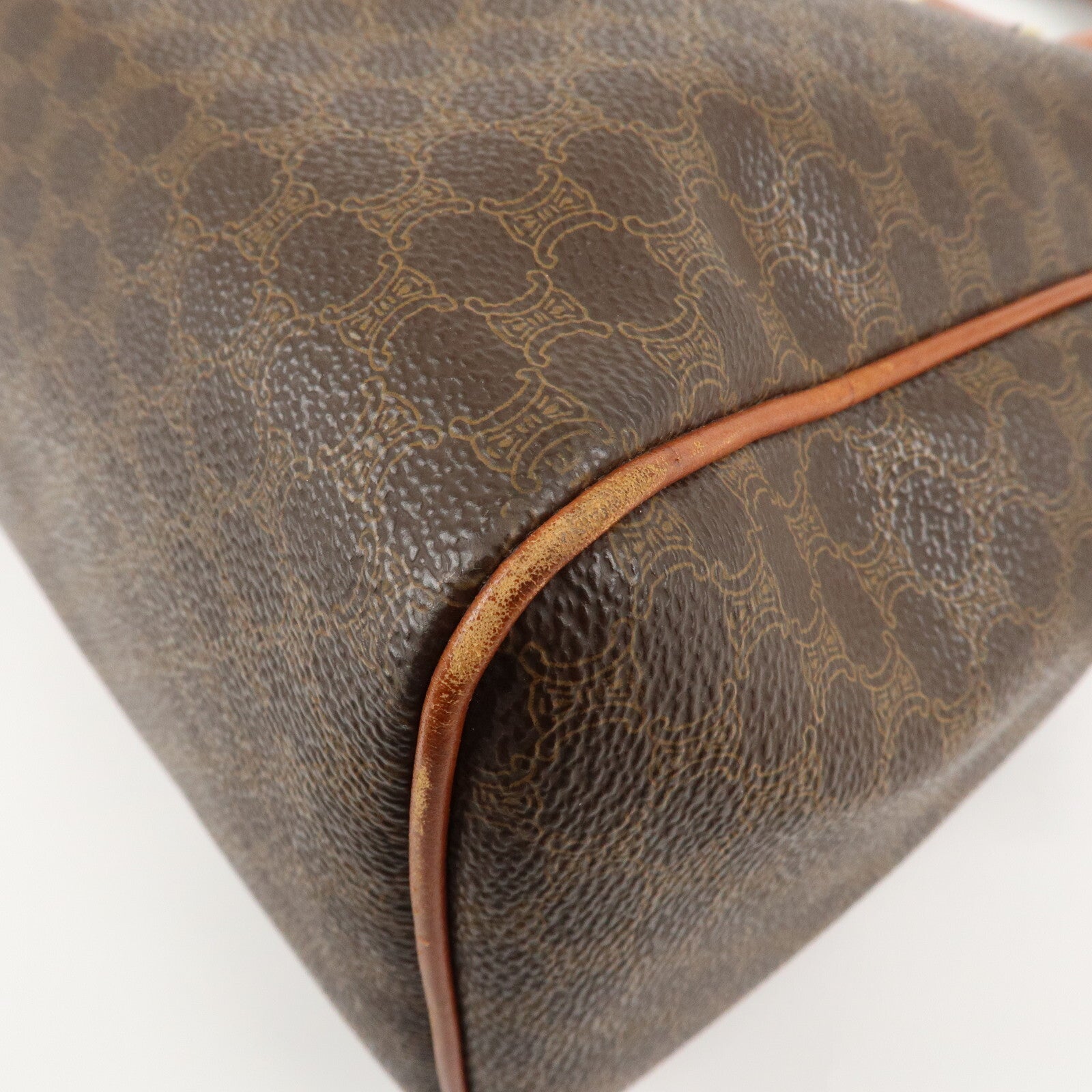 Celine Macadam PVC Leather Boston Bag - Brown, PVC, Leather