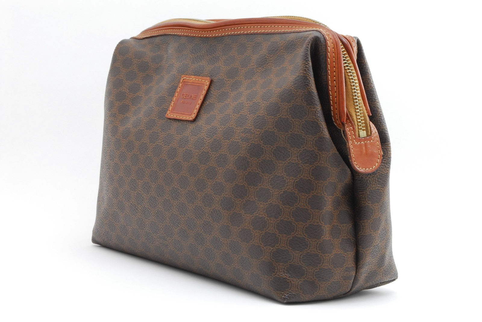 Celine Pouch Clutch Bag - Brown, PVC