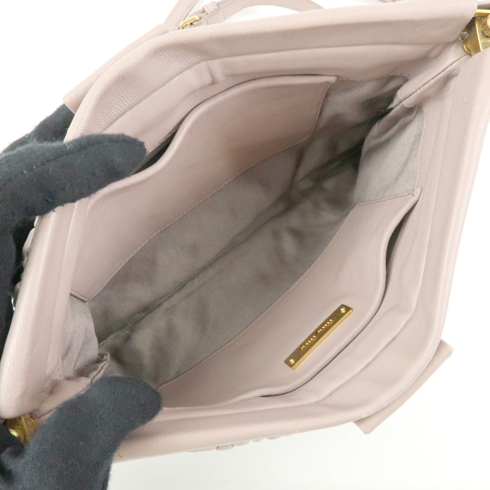 Miu Miu Handbag - Pink Beige, Nappa Leather