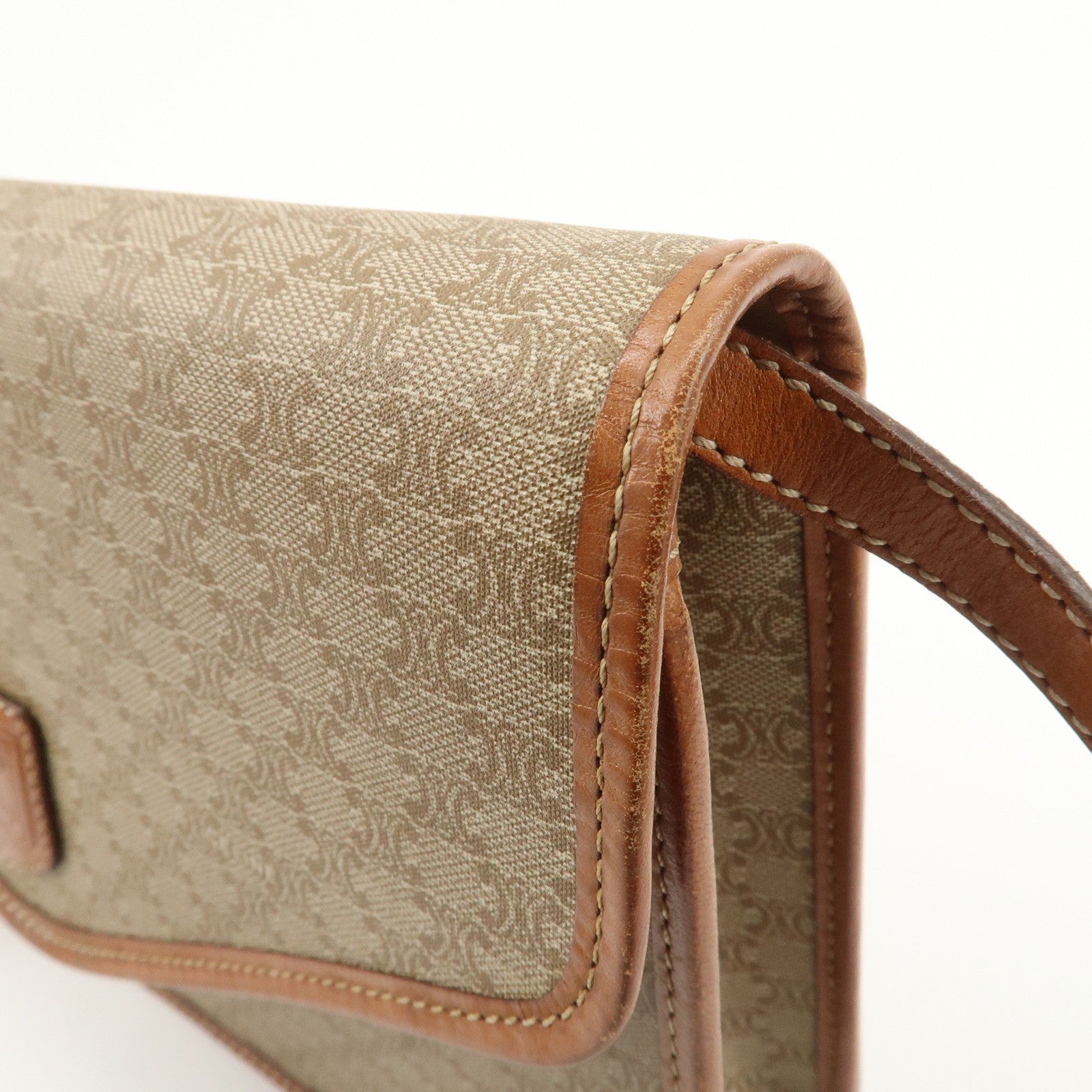 Celine C Macadam 2Way Bag - Beige Brown, PVC Leather