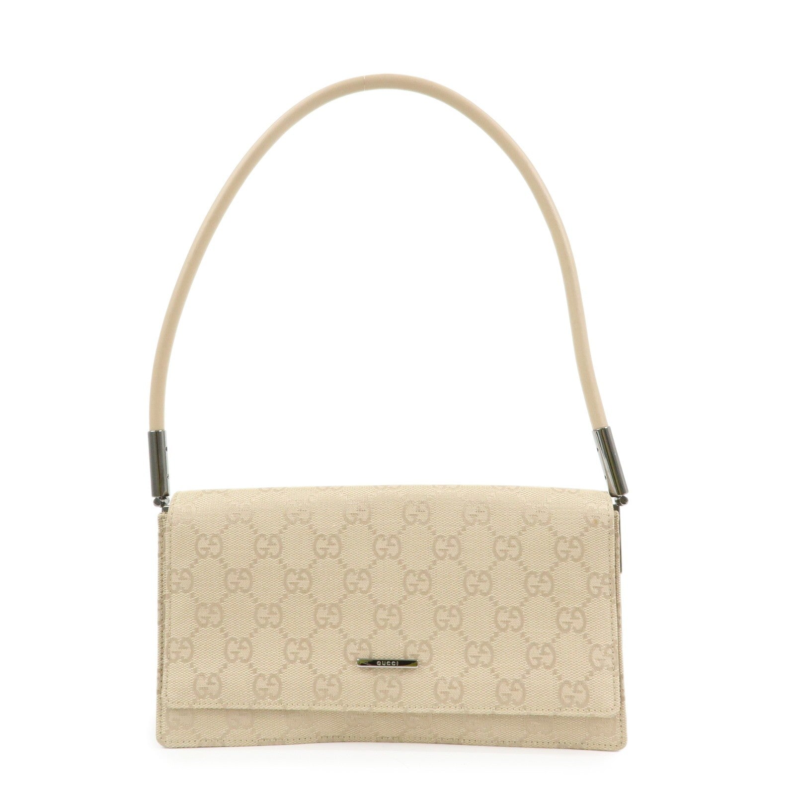 Gucci Shoulder Bag - Beige, Canvas Leather