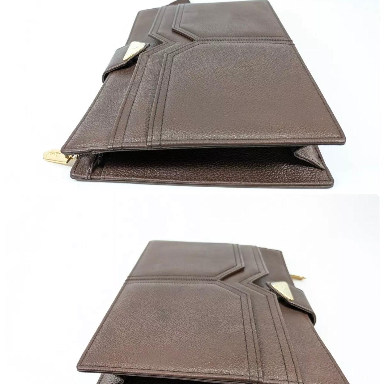 Yves Saint Laurent clutch leather