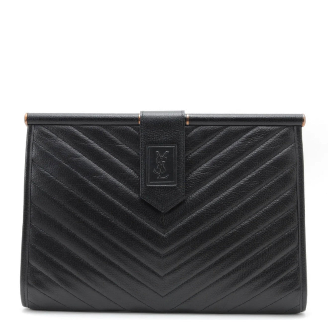 Saint Laurent Yves Saint Laurent Clutch Bag - Black, Leather