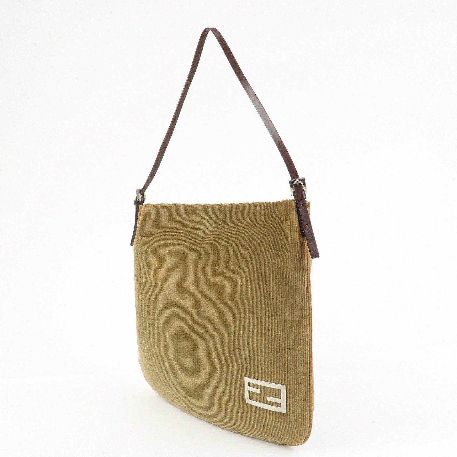 Fendi Shoulder Bag - Brown, Corduroy Leather