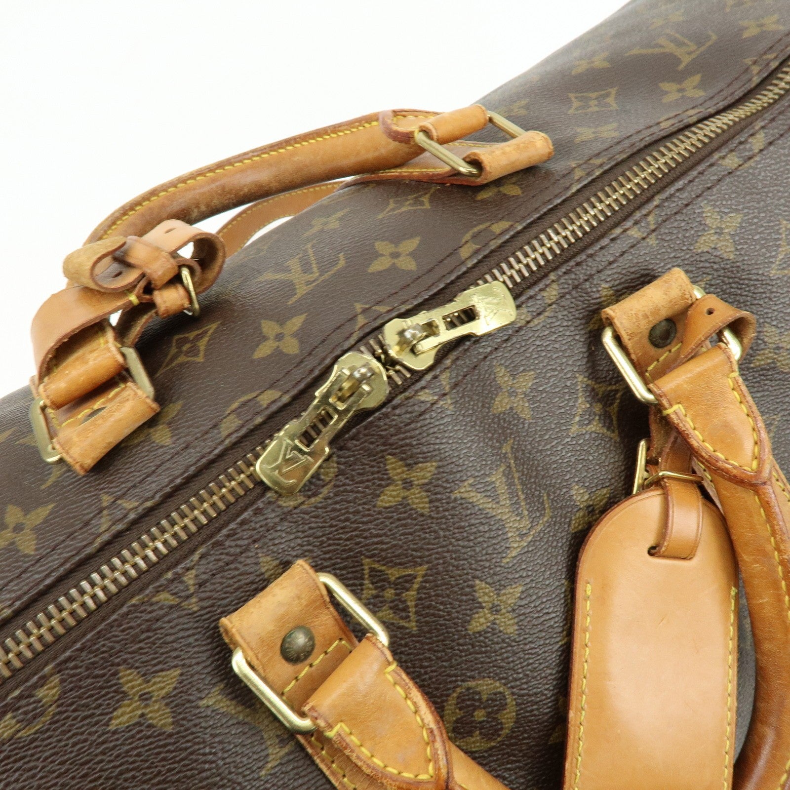 Louis Vuitton Monogram Keep All Bandouliere 55 Boston Bag - Brown, Canvas