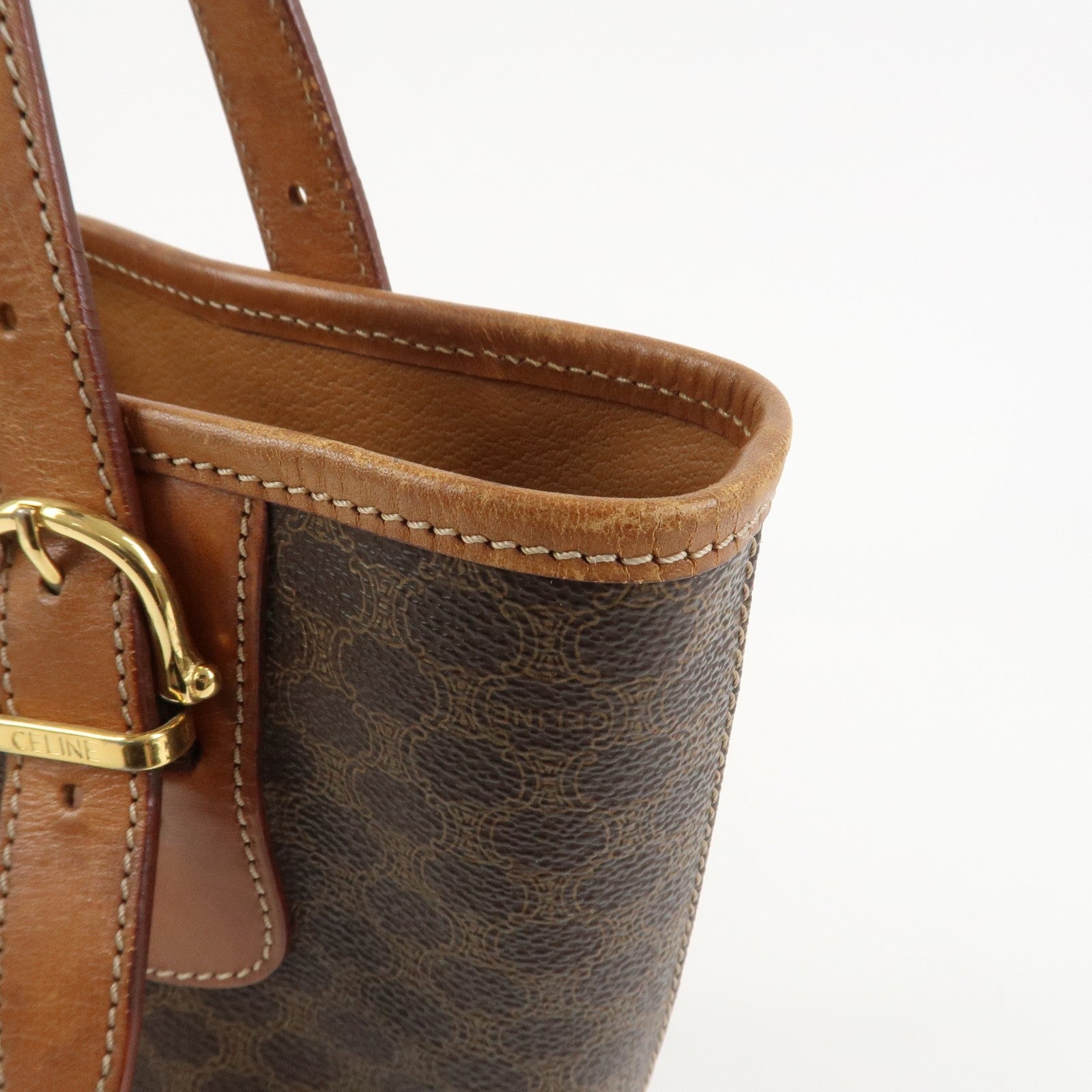 Celine Macadam Tote Bag - Brown, PVC Canvas Leather