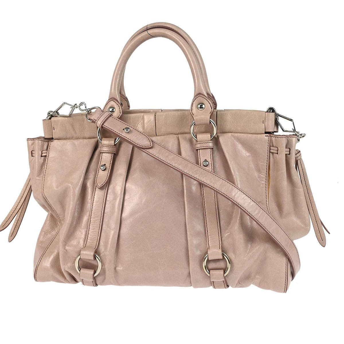 Miu Miu 2way Tote Bag - Light Pink, Calfskin