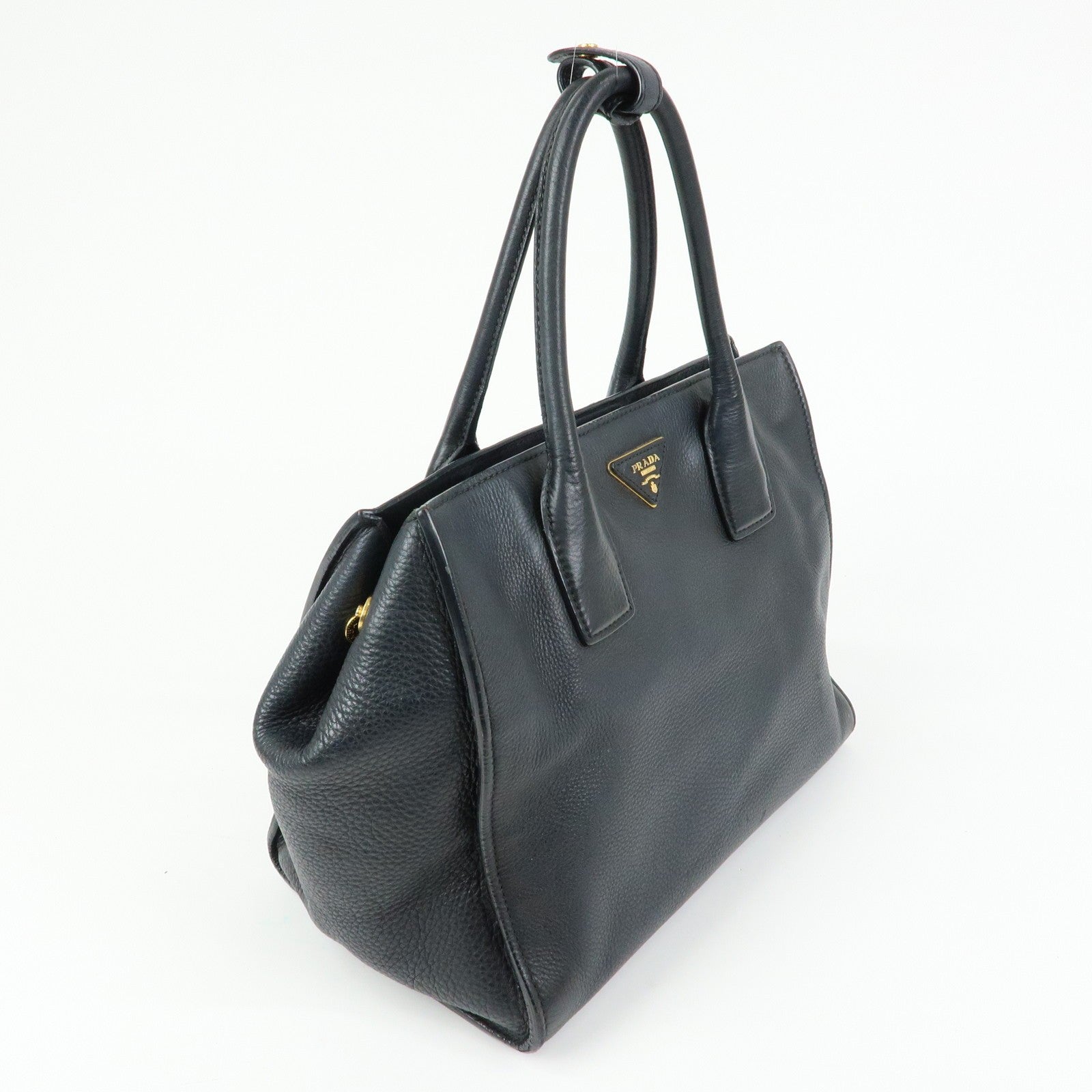 Prada 2way Bag Handbag - Black, Calf Leather