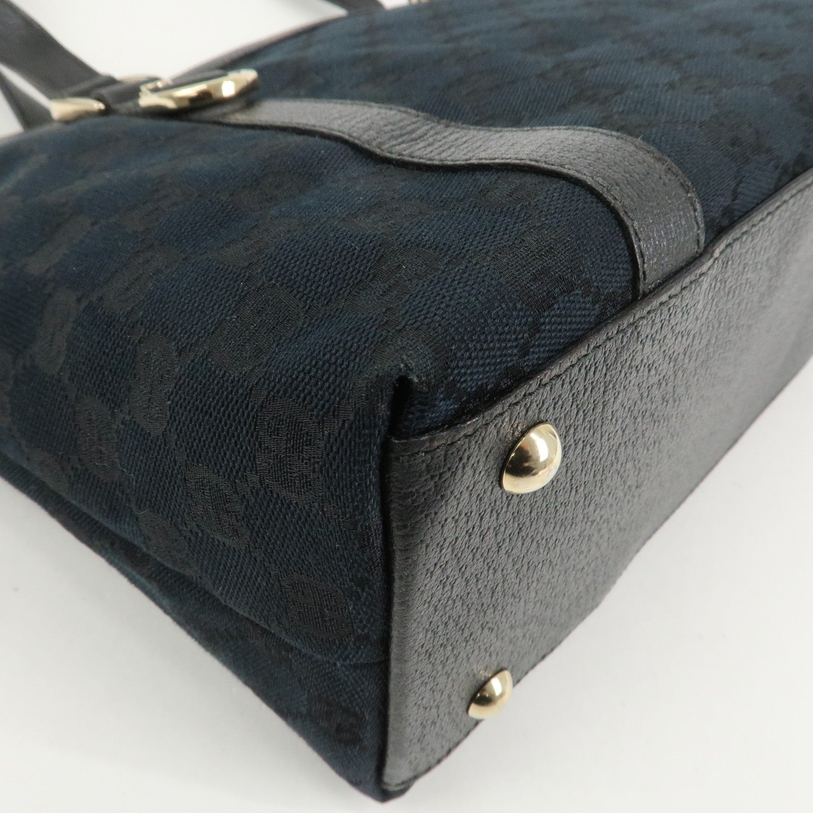 Gucci Abbey Tote Bag - Black, GG Canvas, Leather