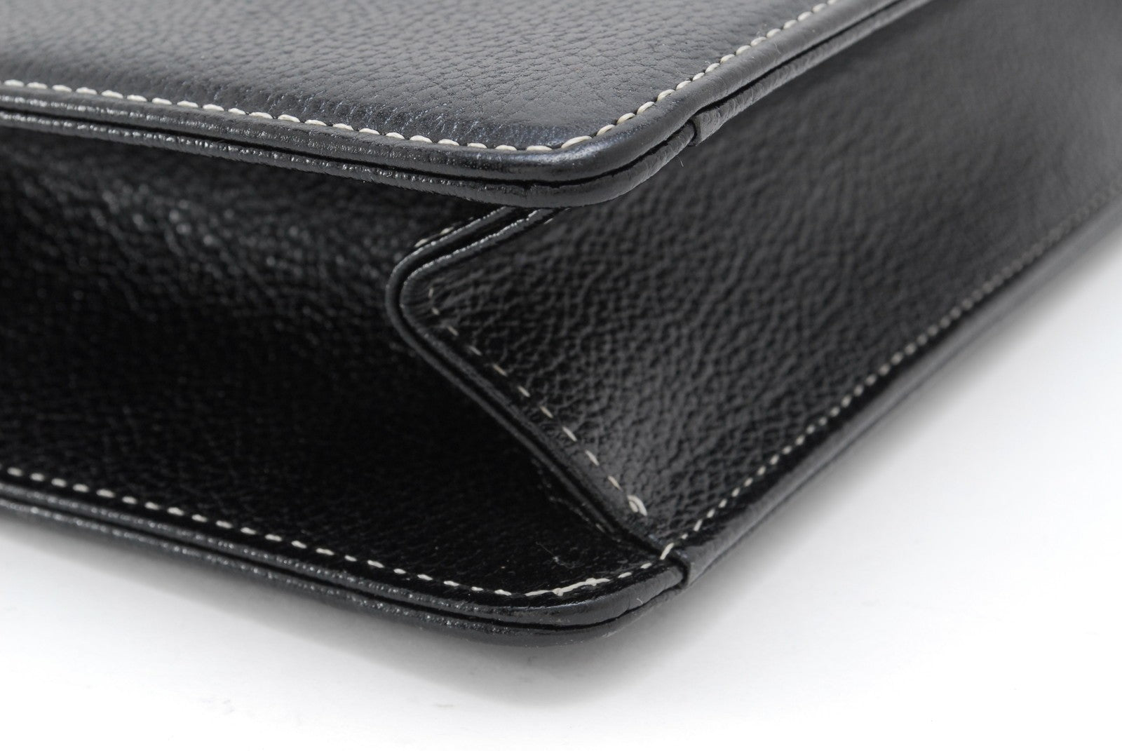 Saint Laurent Yves Shoulder Tote Stitch Bag - Black, Leather