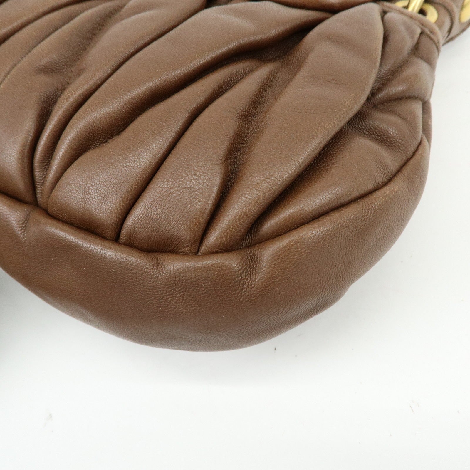 Miu Miu 5BH188 Handbag - Brown, Leather