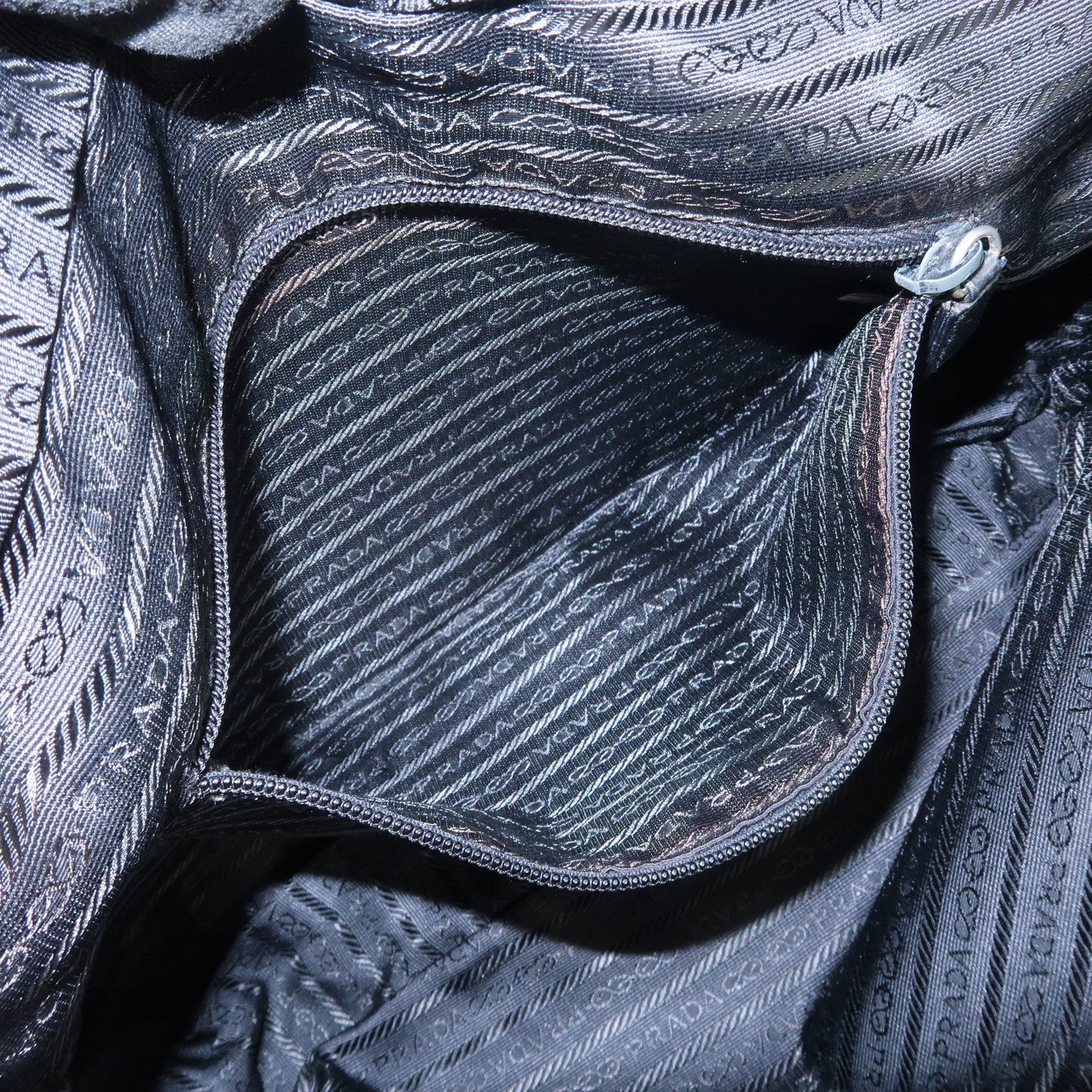 Prada Triangle Logo Tote Bag - Black, Nylon