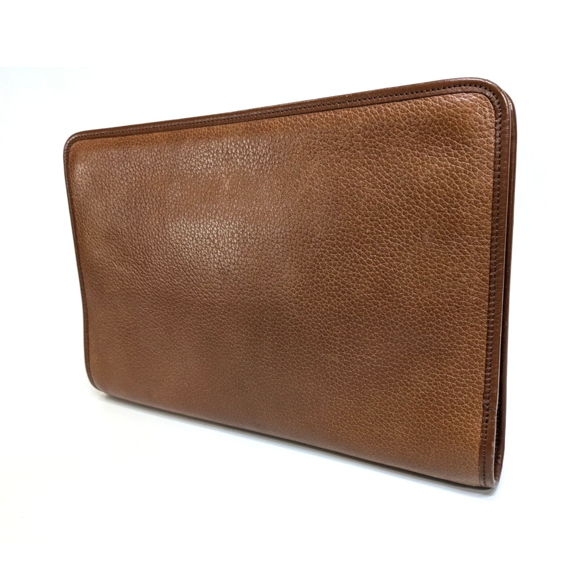 Burberrys Vintage Clutch Bag- Brown leather