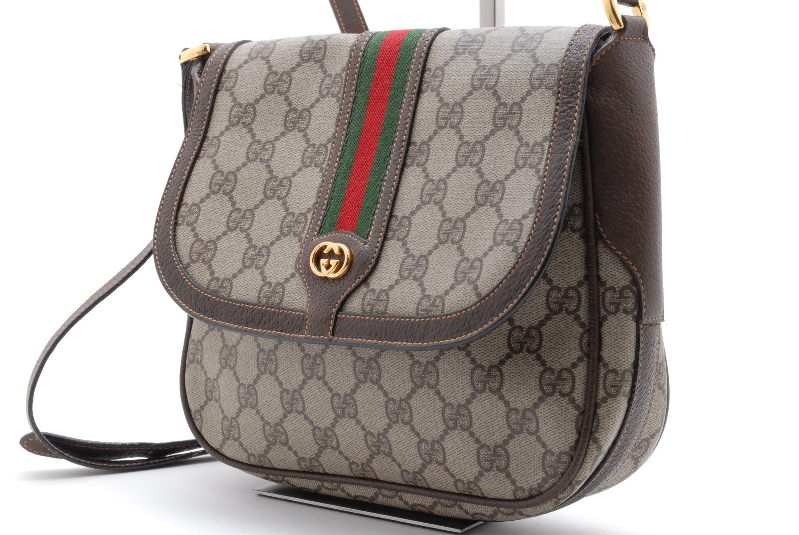 Gucci GG Supreme Shoulder Bag - Beige Brown, PVC