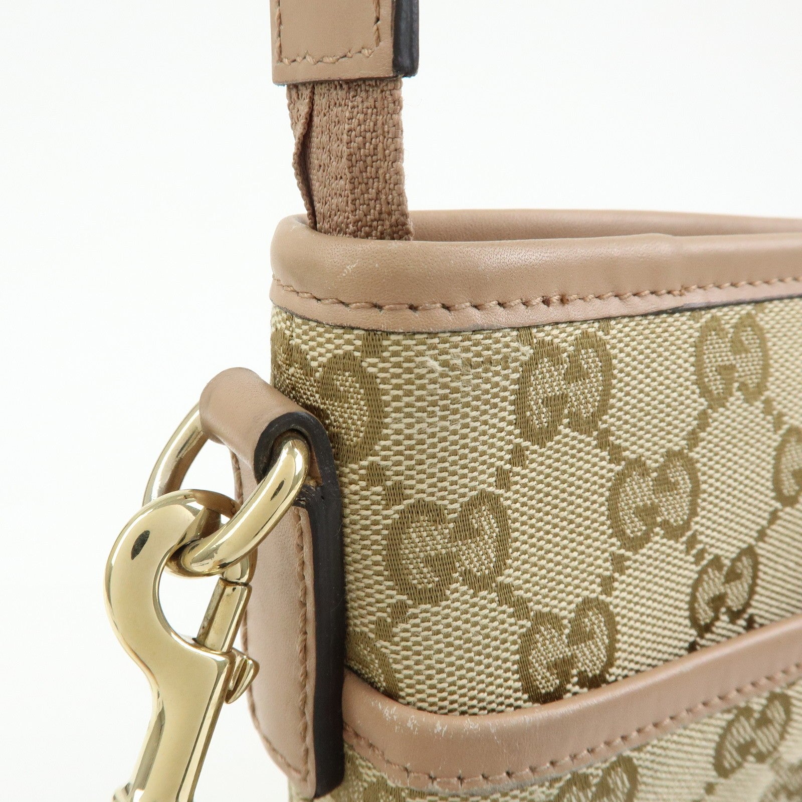 Gucci Shoulder Crossbody Bag - Beige Pink, GG Canvas Leather