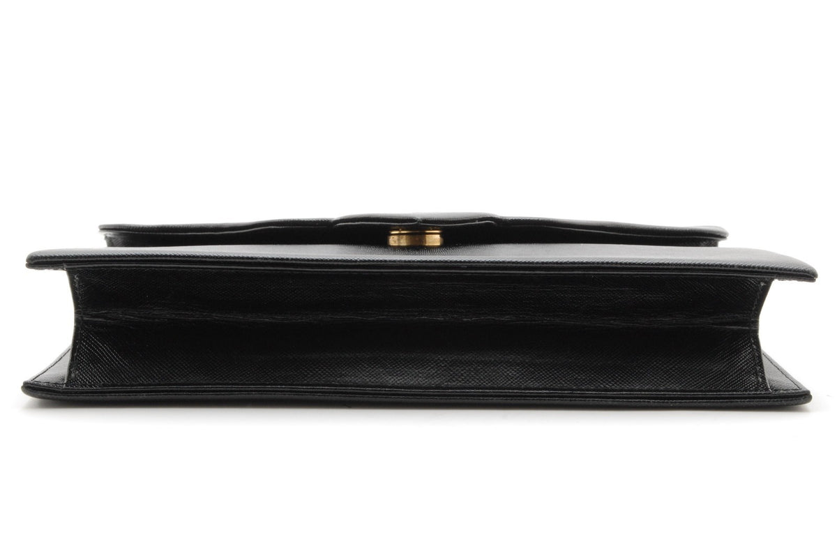 Saint Laurent Yves Saint Laurent Clutch Bag - Black, Leather