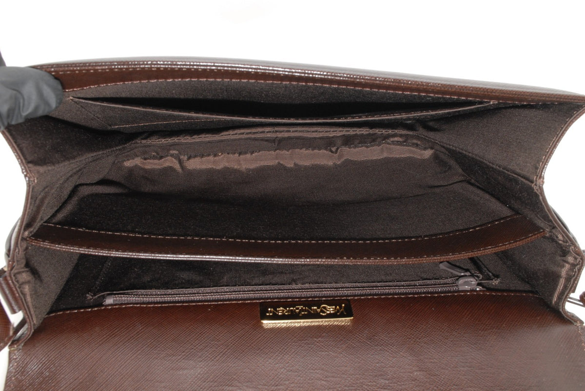Yves Saint Laurent Cassandra Shoulder Bag - Brown, Leather