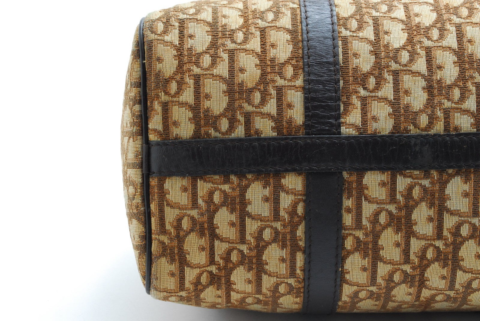Christian Dior Trotter Boston Bag - Brown, Canvas and Leather