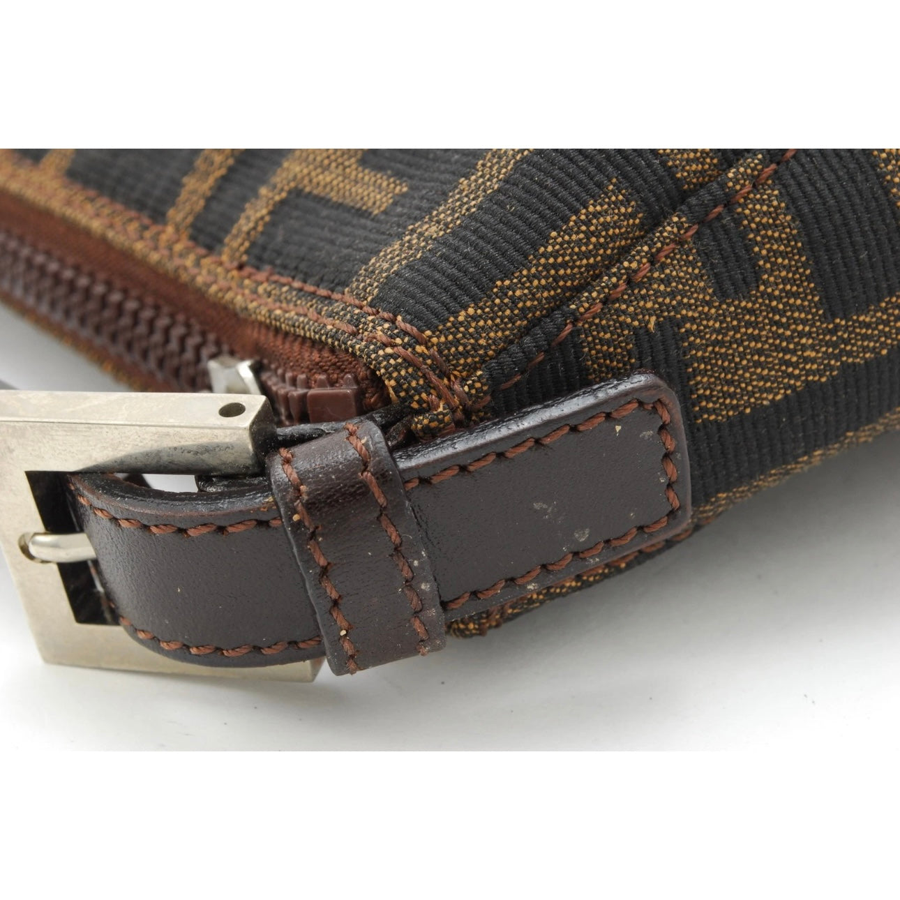 FENDI zucca handbag- canvas, leather