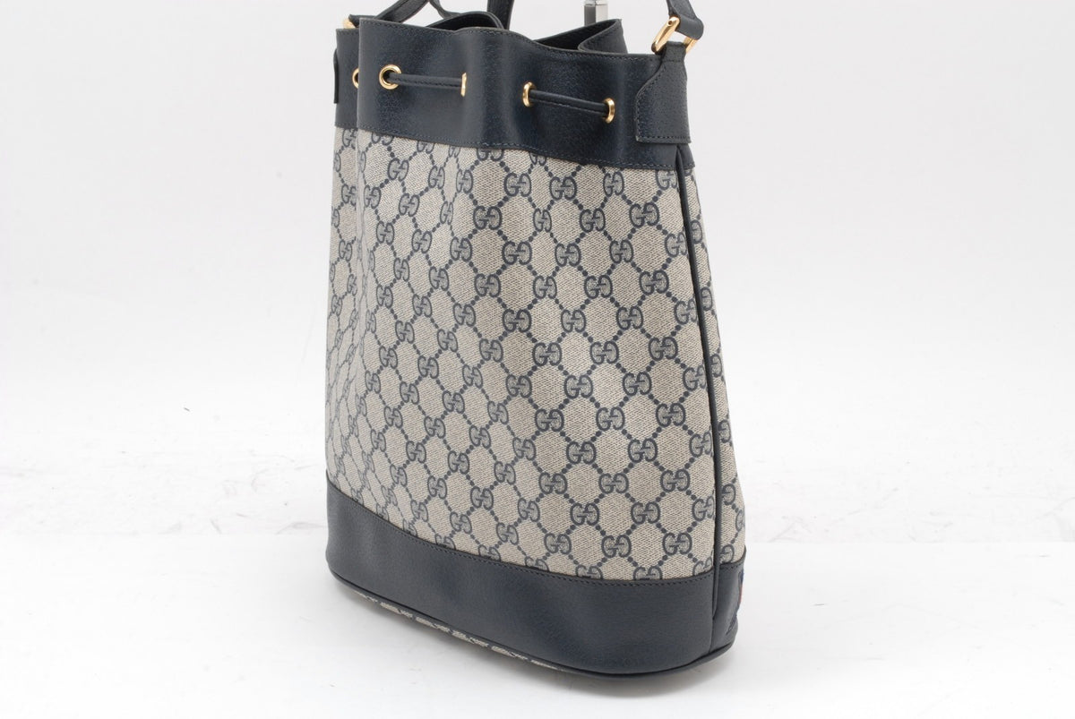 Gucci Sherry Line Shoulder Bag - Navy, PVC Leather
