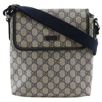Gucci Shoulder Bag - Navy Blue, GG Supreme Canvas