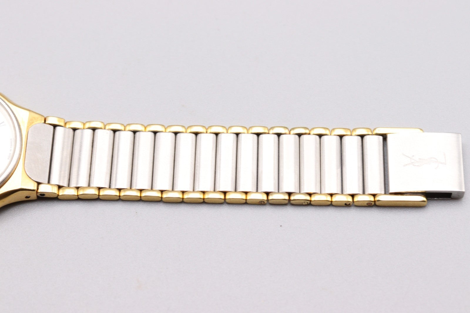 Yves Saint Laurent Vintage Quartz Watch - White, Stainless Steel