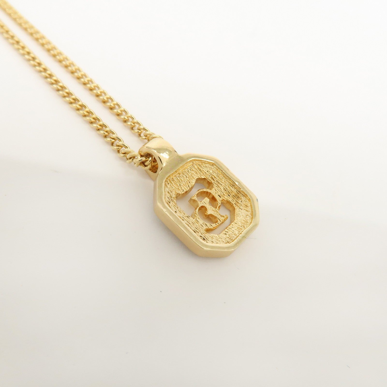 Christian Dior Logo Metal Necklace Choker - Gold, Black