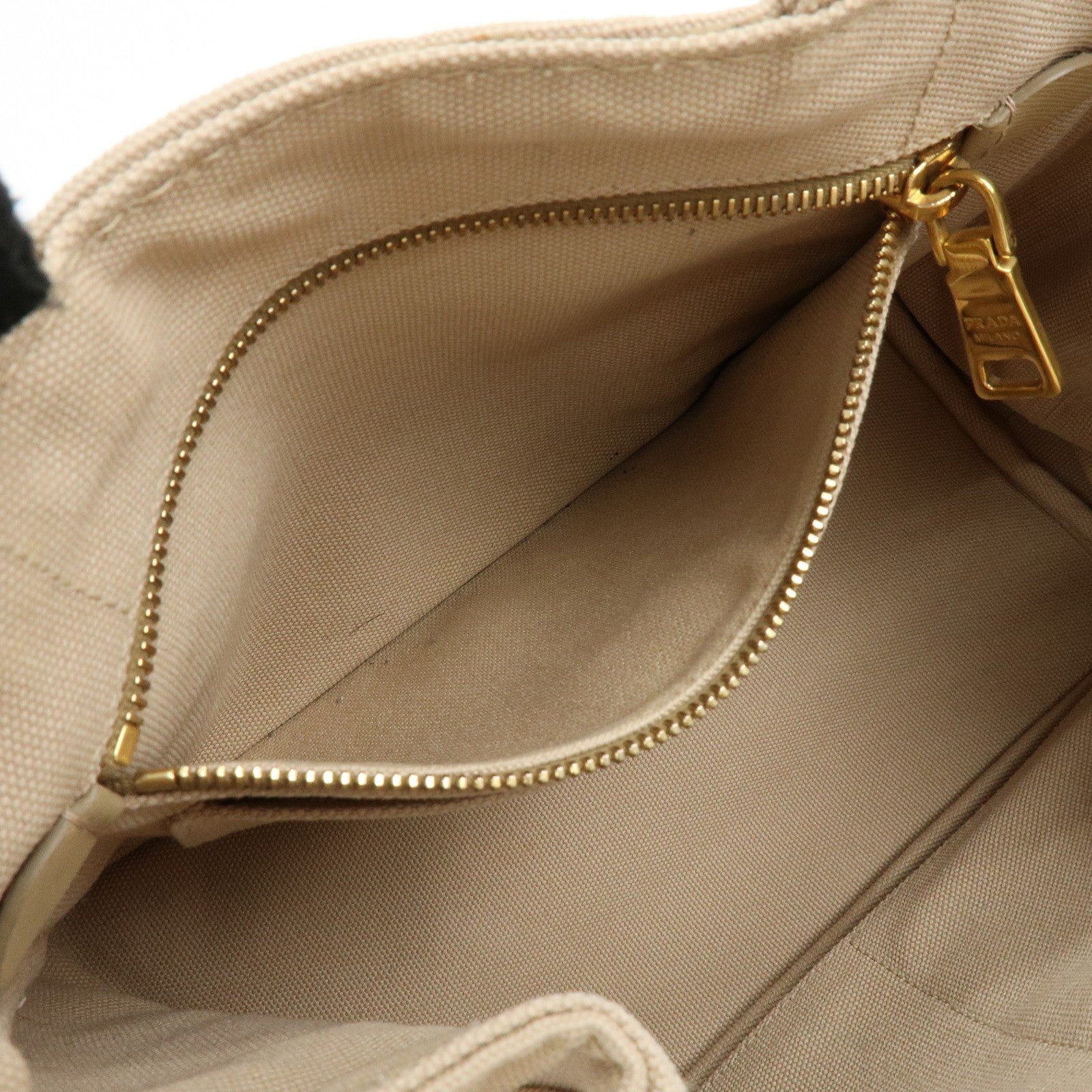 Prada Canapa Hand Bag - Beige, Canvas