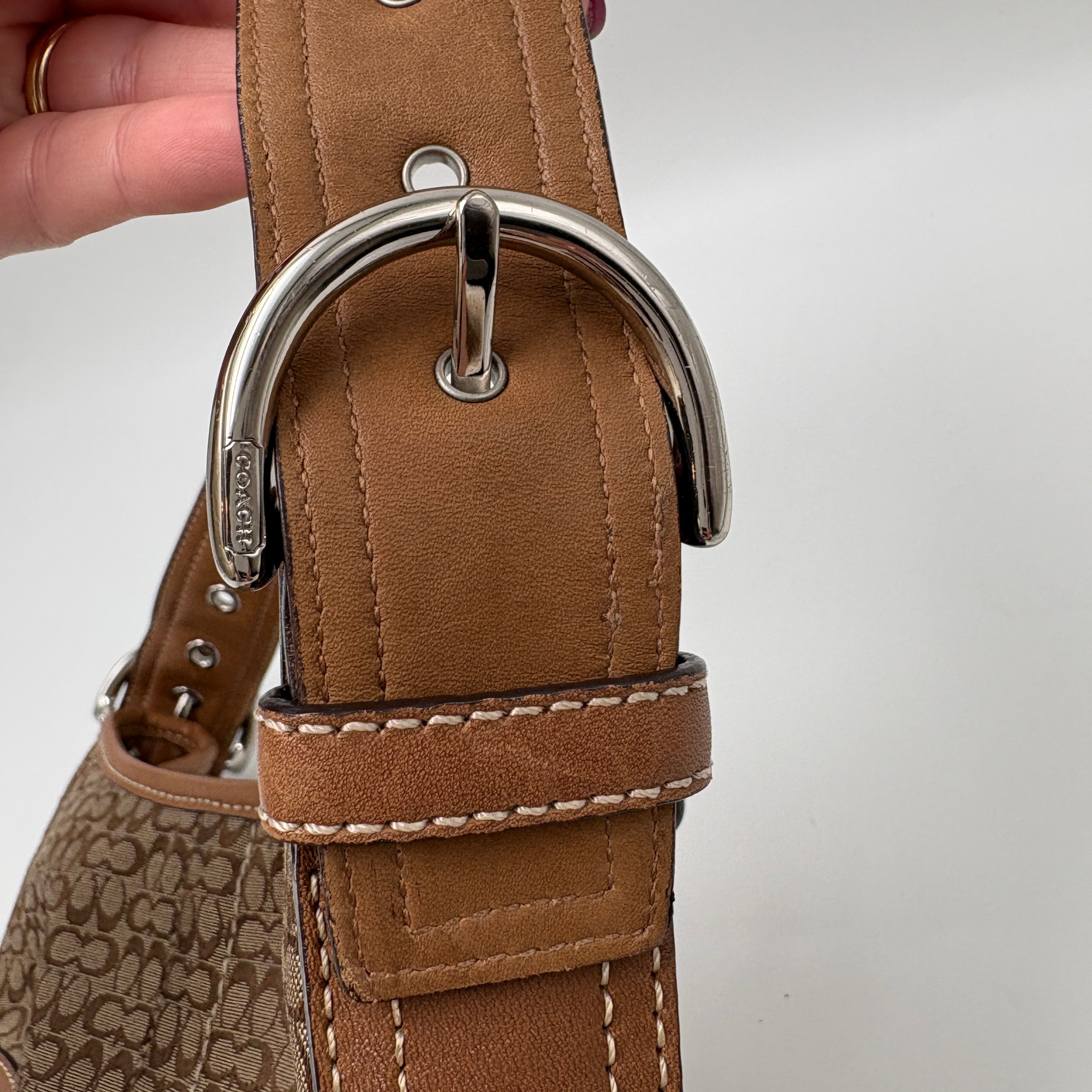 Coach signature shoulder bag