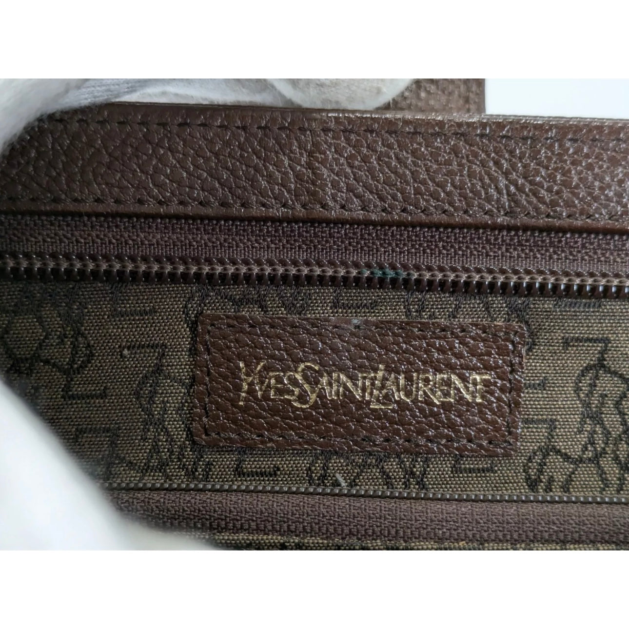 Yves Saint Laurent clutch leather
