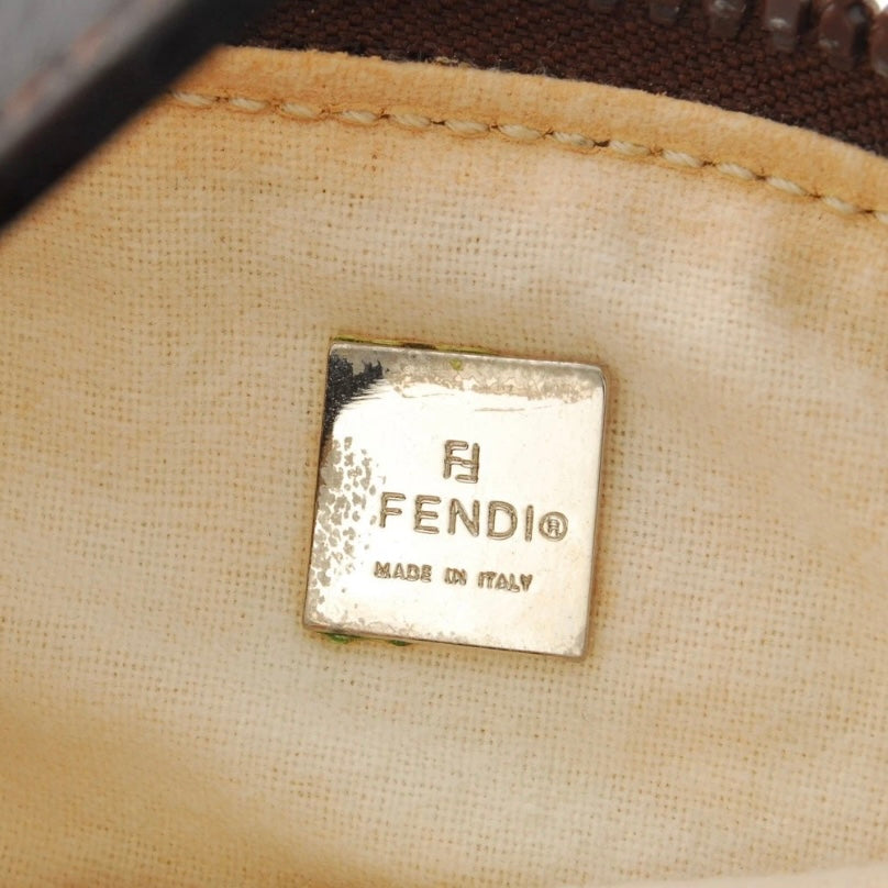 FENDI zucca handbag- canvas, leather