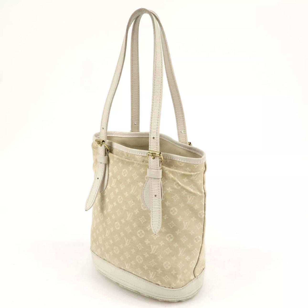 Louis Vuitton Monogram Mini Lin Bucket PM Hand Bag