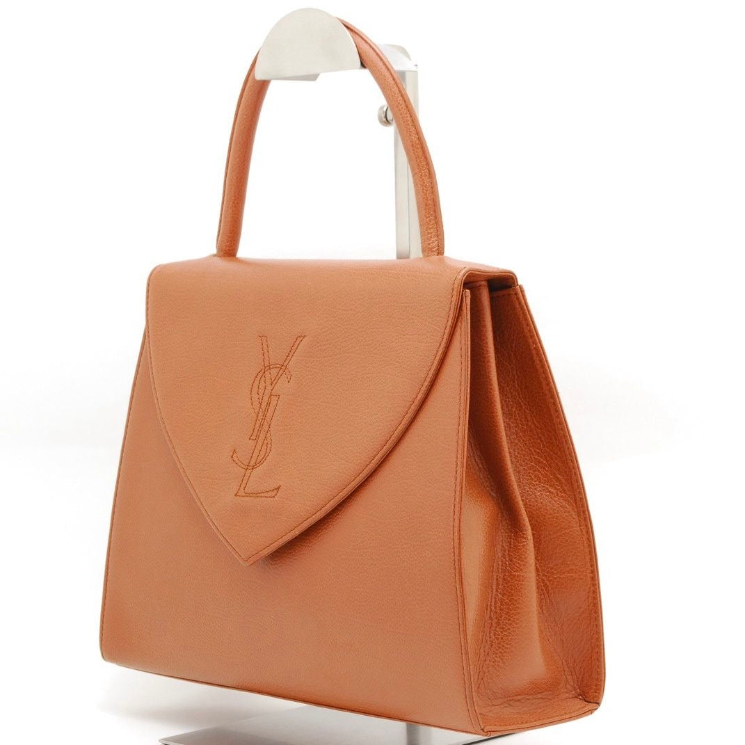 Saint Laurent Stitch Cassandra Handbag - Brown, Leather