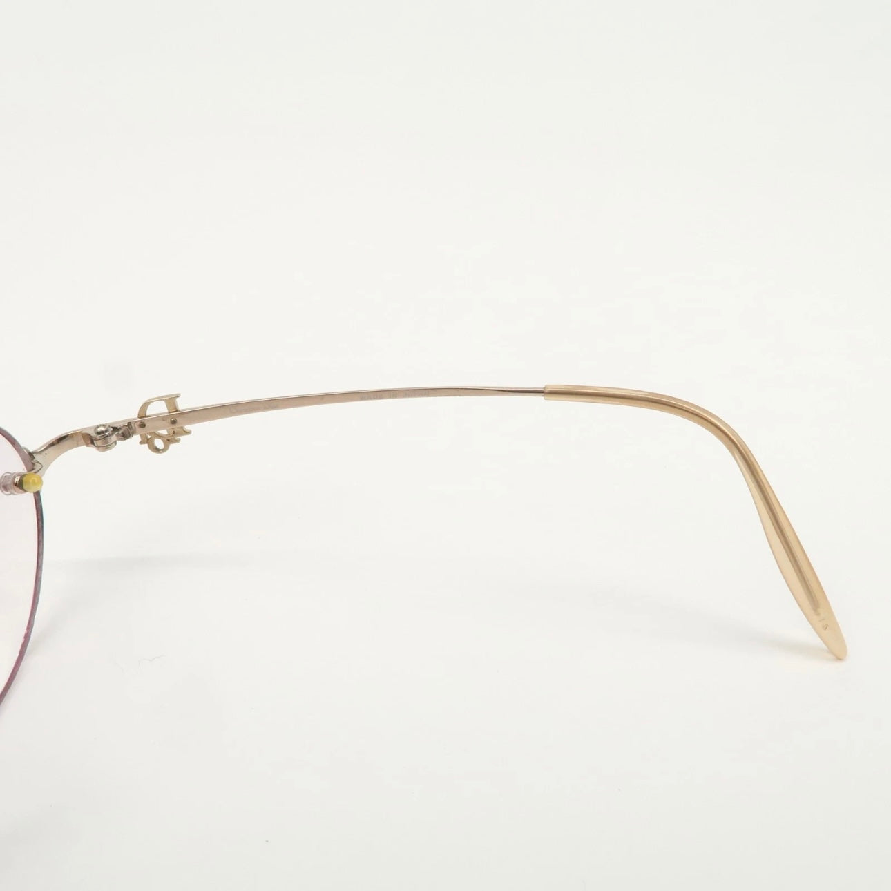 Christian Dior Clear Metal Sunglasses Pink Beige