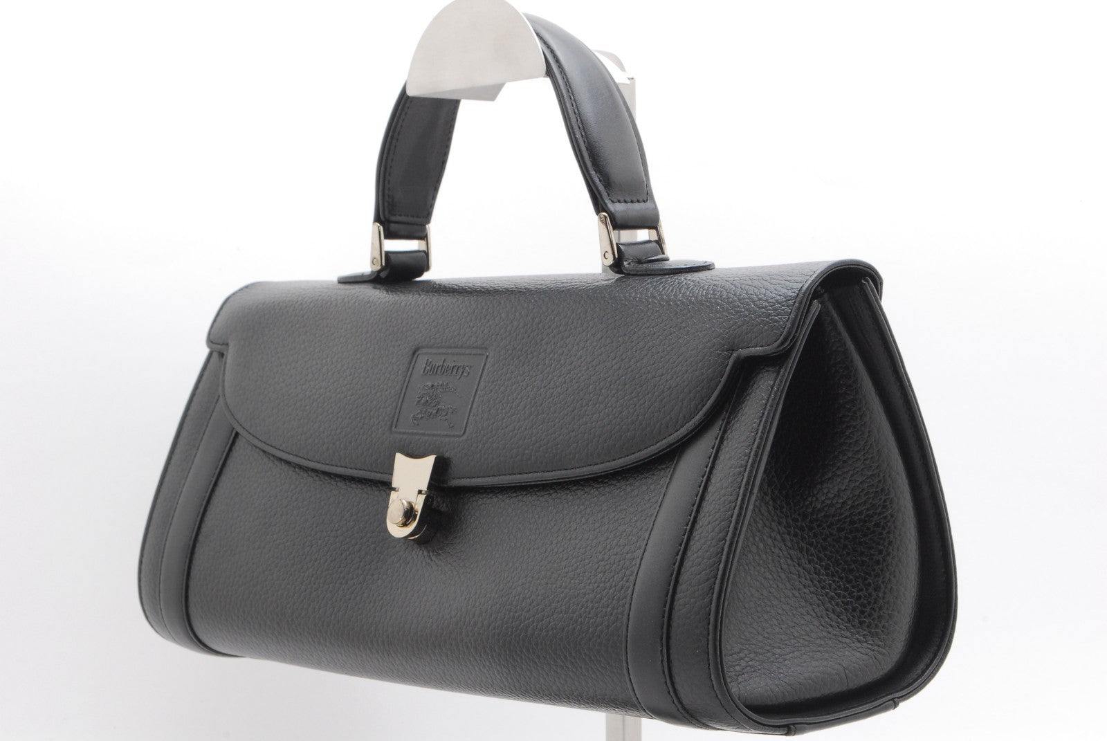 Burberry Nova Check Vintage Hand Tote - Black, Leather