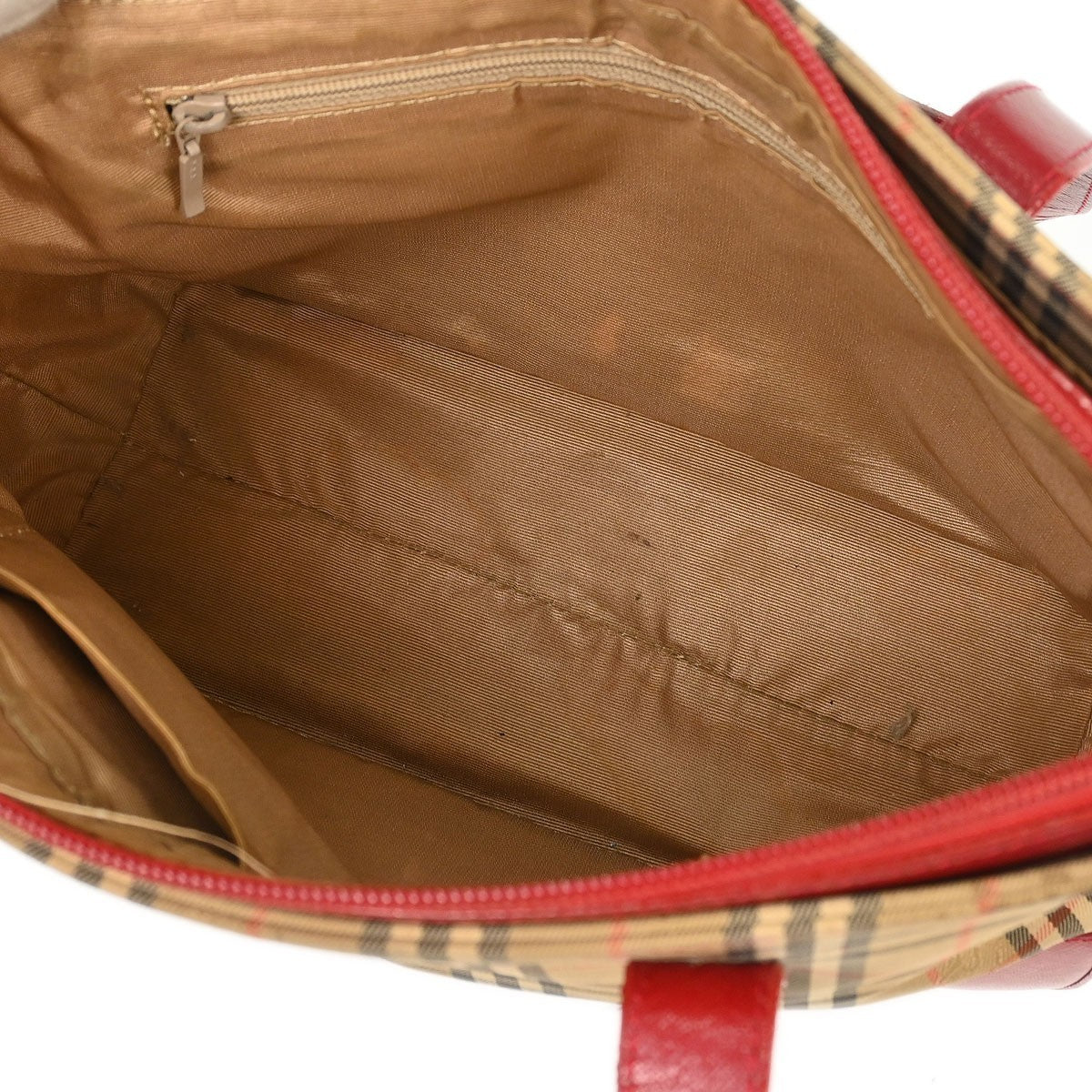 Burberry House Check Tote Bag - Beige Red, Canvas Leather