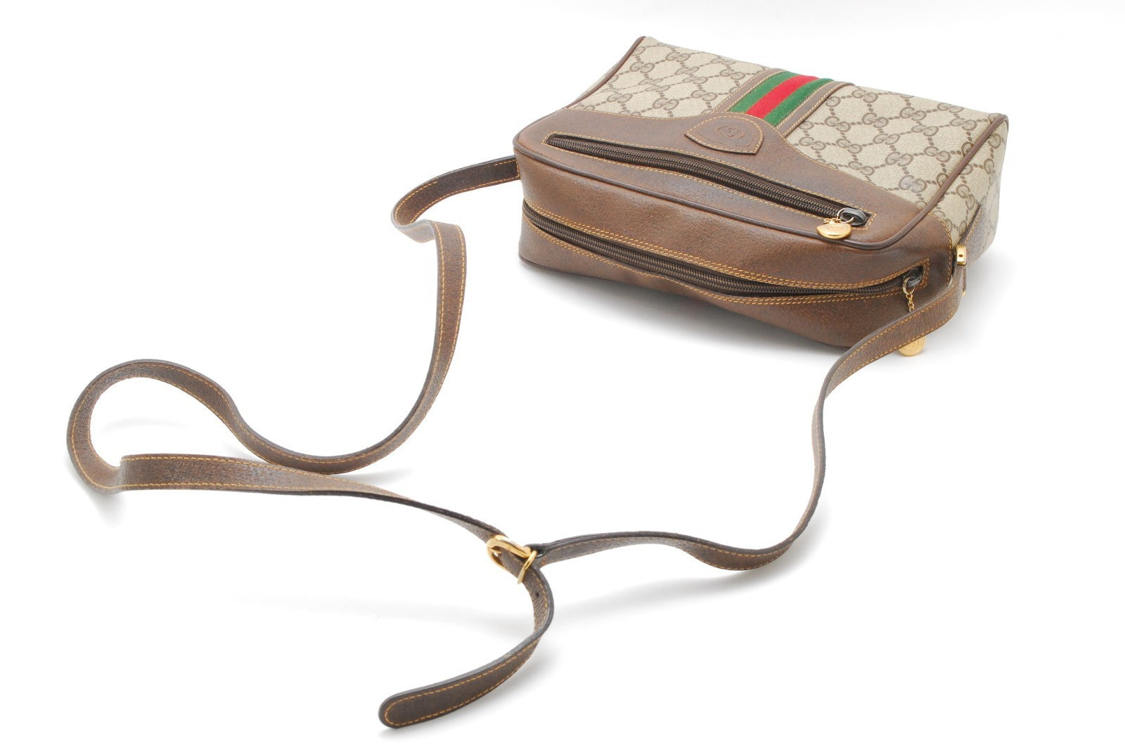 Gucci Sherry Line GG Vintage Shoulder Bag - Brown, PVC Leather