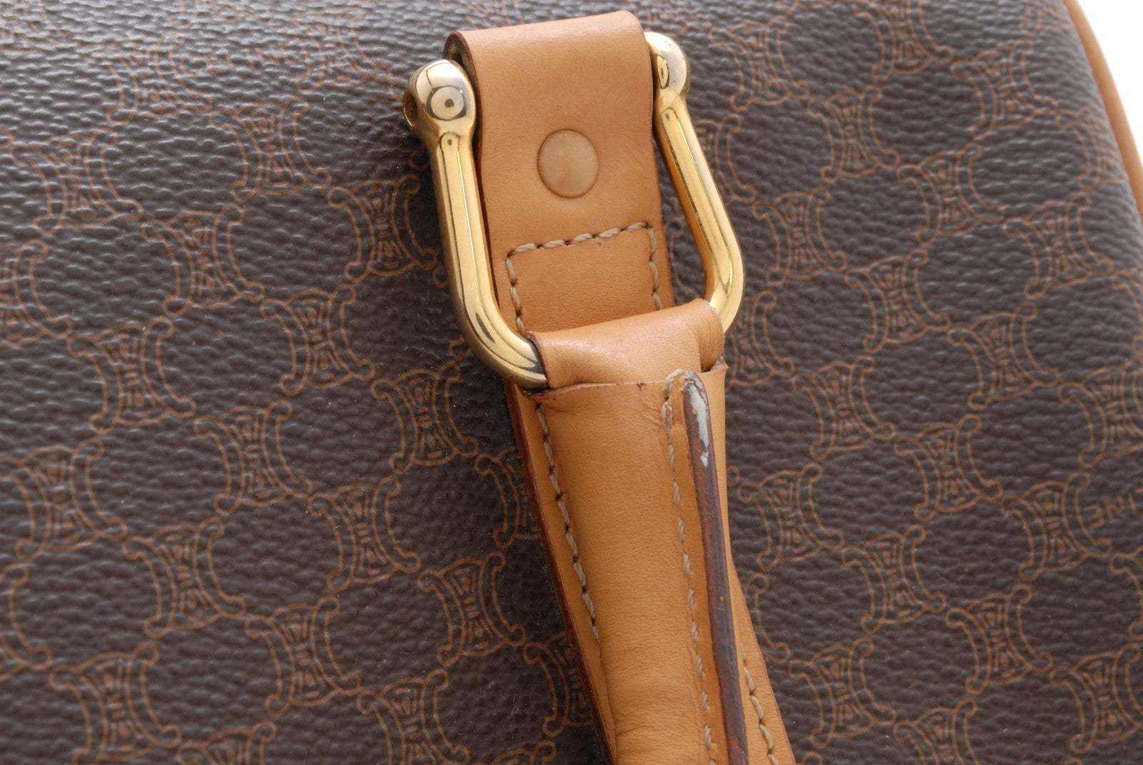 Celine Macadam Boston Bag - Brown, PVC Leather
