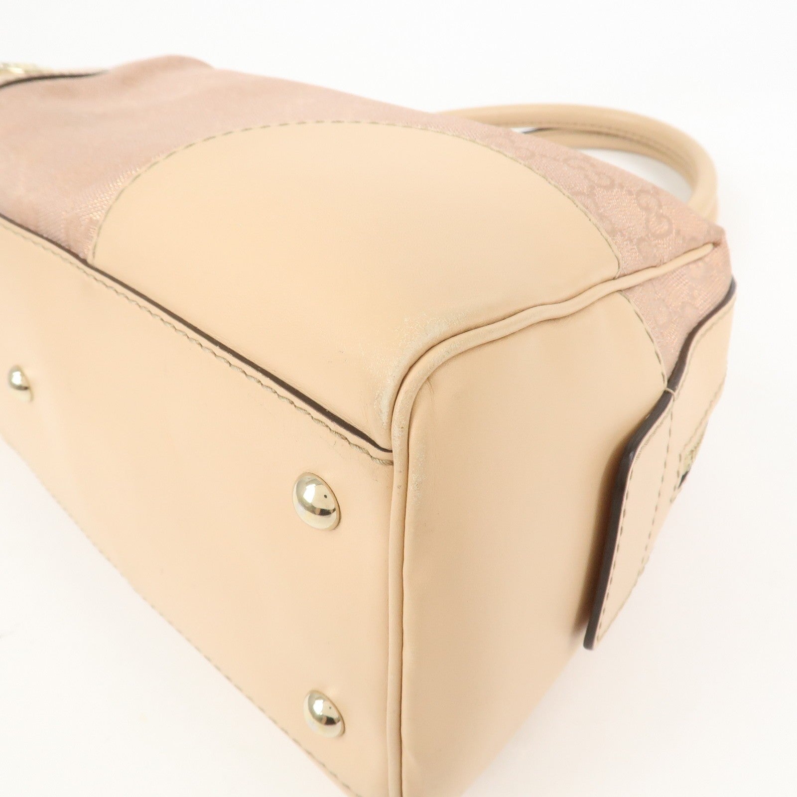 Gucci Lovely Heart GG Monogram Mini Boston Bag - Pink Beige, Canvas