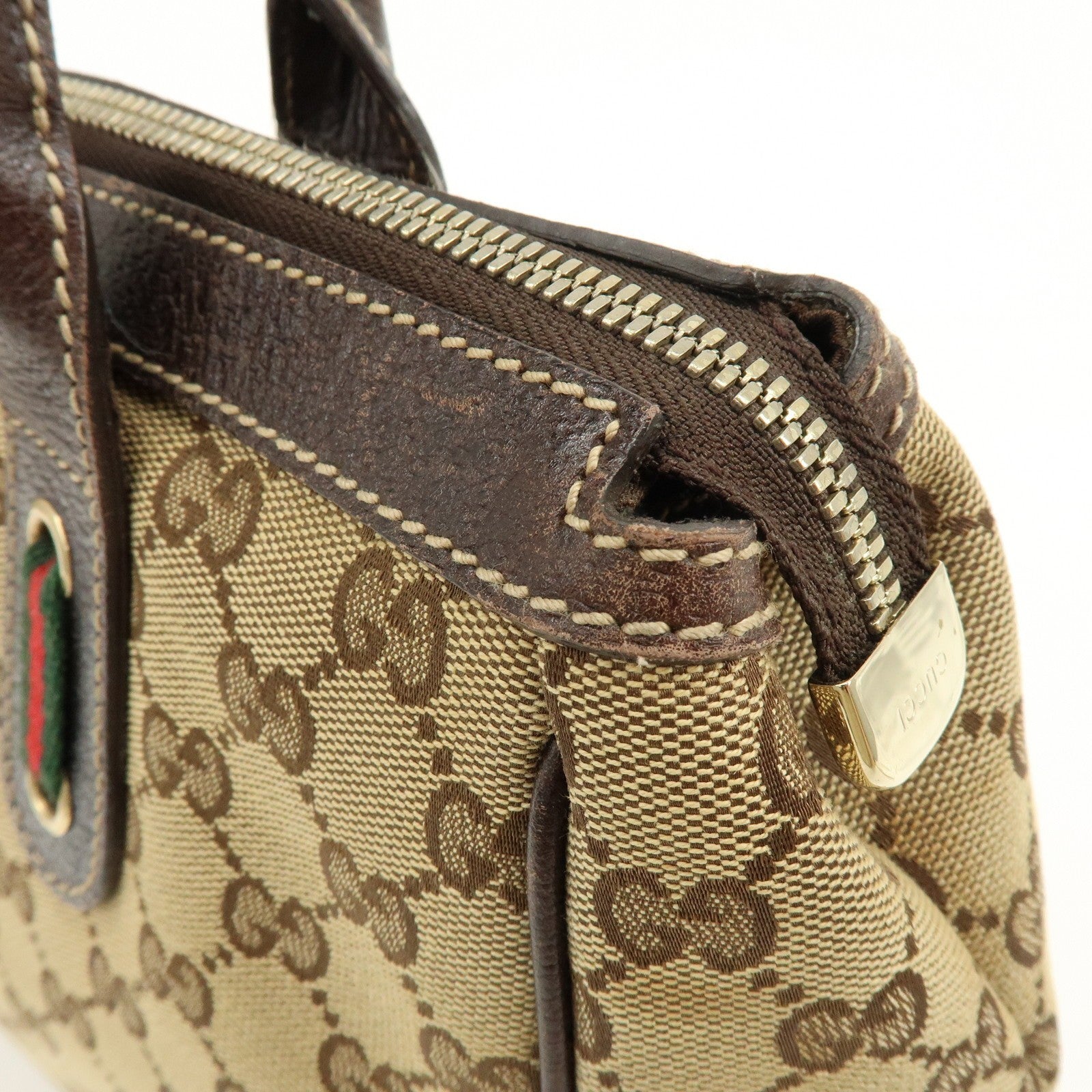 Gucci Sherry Line Tote Bag - Beige, GG Canvas, Leather